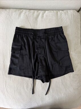 Zara Black Women's Cargo Drawstring Shorts